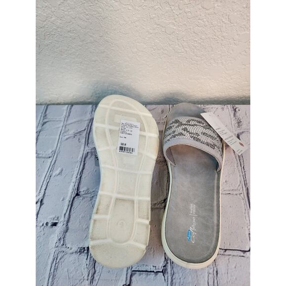 Aqua College Women Slide Sandals Alina Waterproof Size US 6M Grey Zebra Knit‎ - Picture 5 of 6